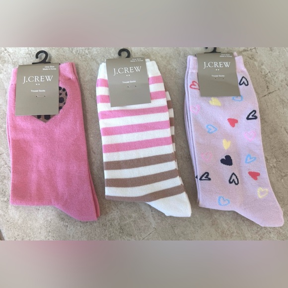 J. Crew Leopard Heart, Striped Trouser & Heart Trouser Socks - Picture 2 of 9